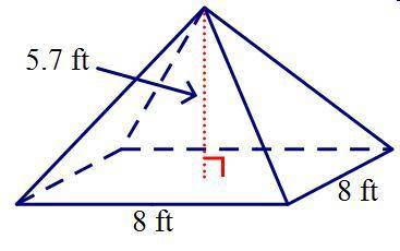 Find the surface area of the square pyramid. Round your answer to the nearest hundredth.