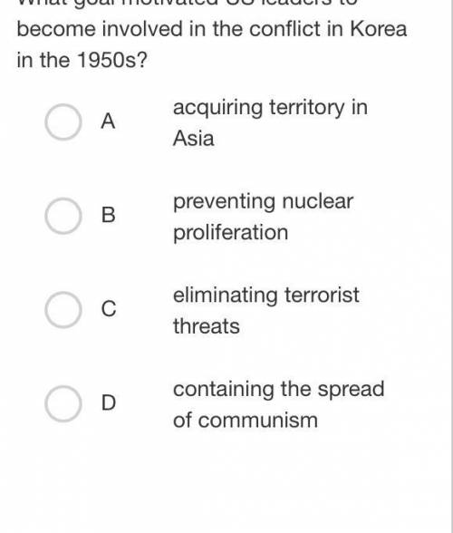 I need help with this test question