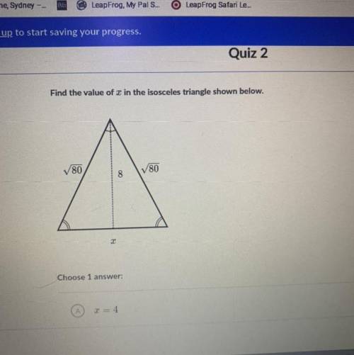 Please help I’m not sure how u solve for an isosceles triangle