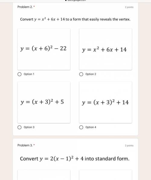 Convert it to a form that easily reveals the vertex