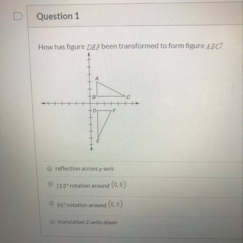 How was figure DEF been transformed to form figure ABC ?