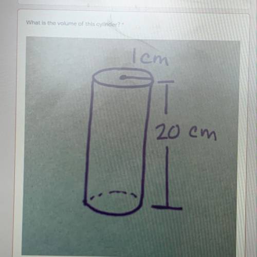 The volume of a cylinder