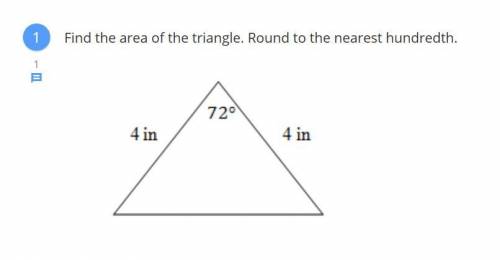 Find the area of the triangle. Round to the nearest hundredth.