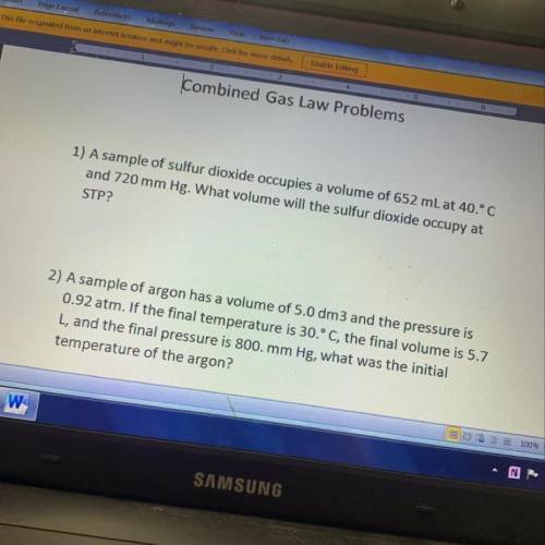 Use combined gas law..