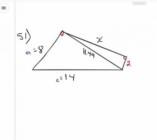 Find X in the triangle please!