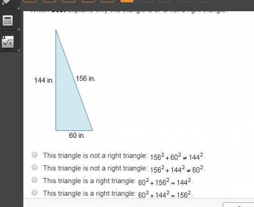 Please help!! (will give brainliest for best answer) Which best explains why this triangle is or is