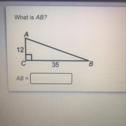 What is AB? There’s an image of the triangle above