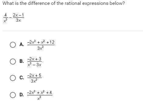 What is the difference of the rational expressions below?