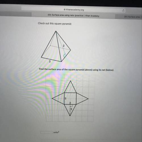 What is the area of the square pyramid?