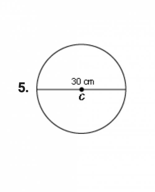 Geometry Question Find the area of the circle