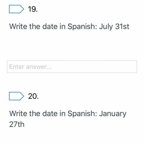 Please answer these Spanish questions correctly please