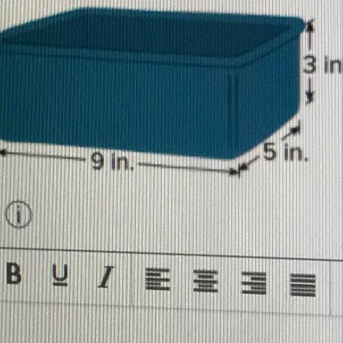 The question: the loaf pan shown is shaped like a rectangular prism. It will be filled with batter t