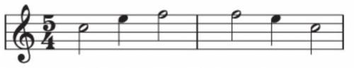 What kind of geometric transformation is shown in the line of music?a - translationb - glide reflect