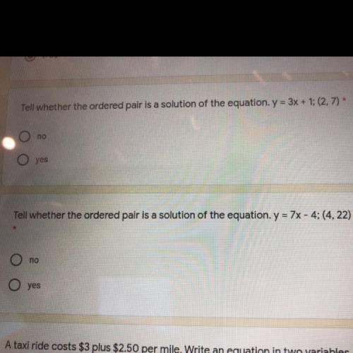 Help I need to know if those two problems are a solution or not?