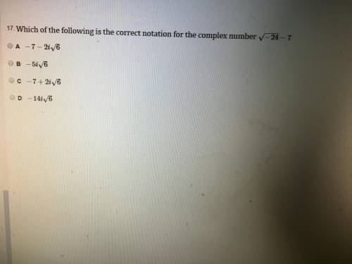 Which of the following is the correct notation for the complex number