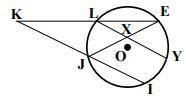 Given: m arc EY = 2m arc YI Prove: m∠K+m∠EXY= 5/2m arc YI