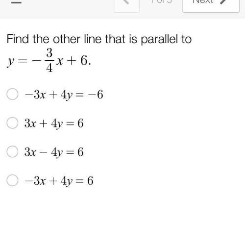 Find the other line that is parallel to y=-3/4x+6