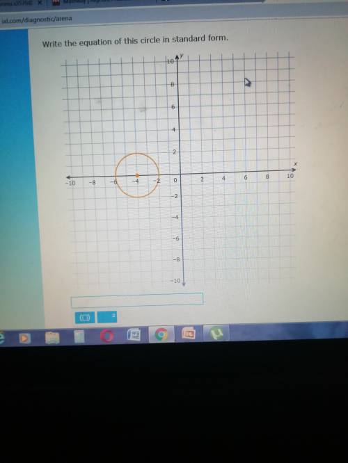 Write the equation of this circle in standard form. please give answer?