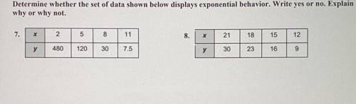 Do either of these display exponential behavior? Please help!