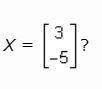 Which matrix equation has the solution