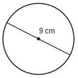 Find the circumference of the circle. Use 3.14 for π. Round to the nearest tenth if necessary. A.  3