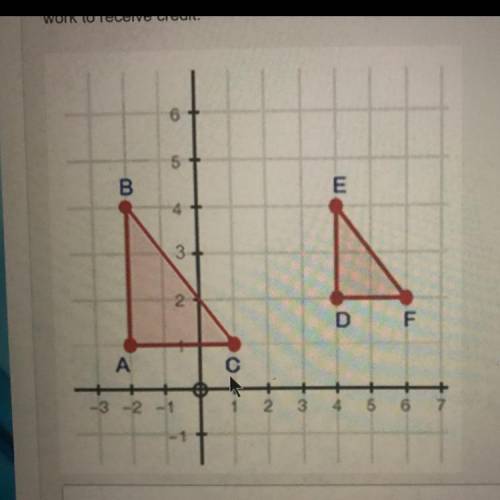 PLEASE HELP!! Triangle ABC is similar to triangle DEF. Write the equation in slope intercept and set