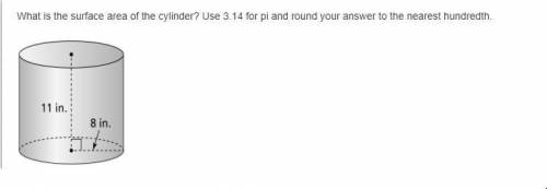 What is the surface area of the cylinder? Use 3.14 for pi and round your answer to the nearest hundr