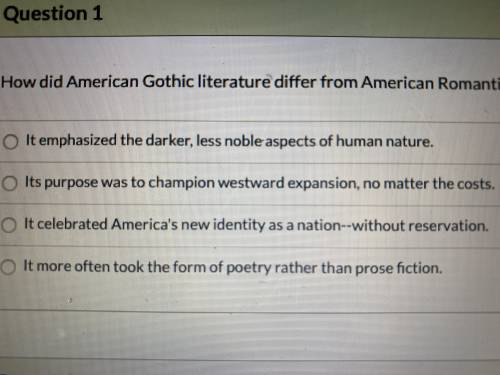 How did American gothic literature differ from American romantic literature?