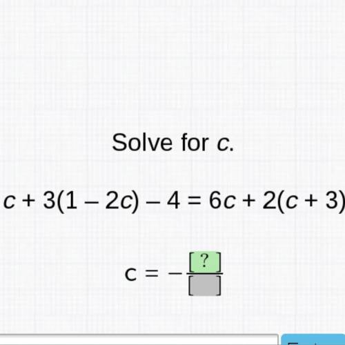 Solve for c help me out