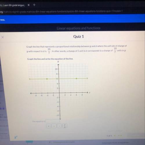 Graph the line and write the equation of the line