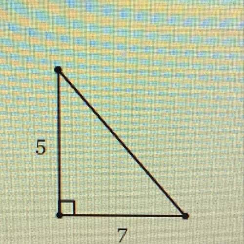 Find the exact length of the third side. 5