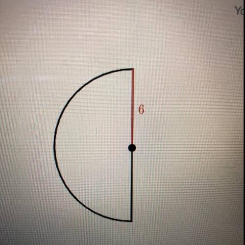 Find the area of the semicircle. Either enter an exact answer in terms of u or use 3.14 for pi and e