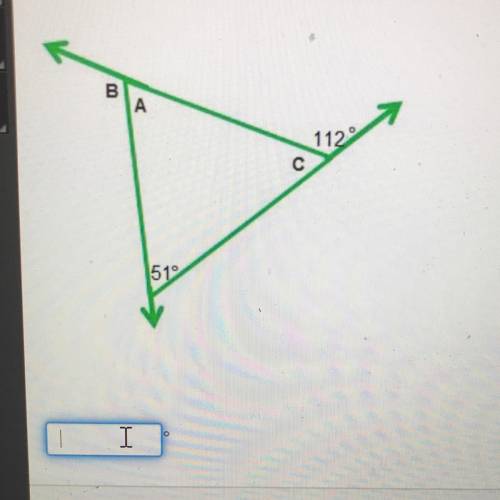 Hurry!!  What is the sum of the measures of the exterior angles of this triangle?