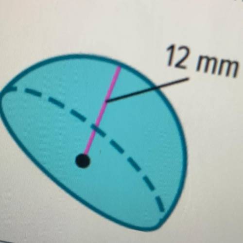 Find the volume of the hemisphere. Round to the nearest tenth. HELP ME PLEASE
