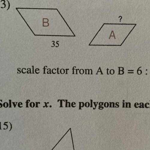 What is the scale factor from a to B equals 6:7