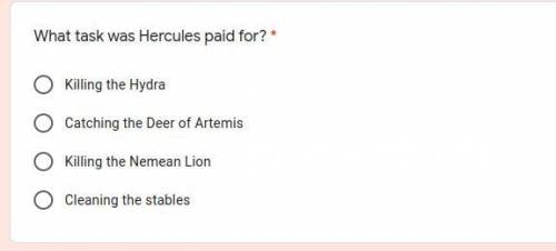 What task was Hercules paid for? (13 points for the answer, the first answer gets the brainliest que