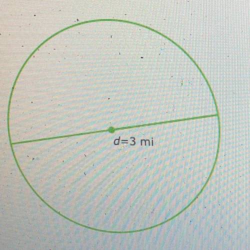 The diameter of a circle is 3 miles. What is the radius