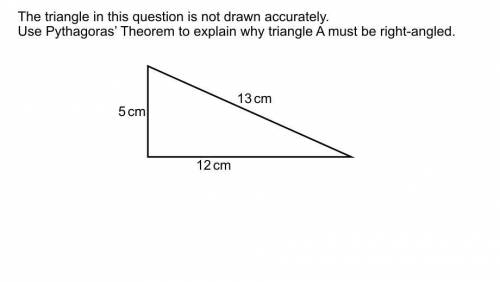 URGENT! - Question worth 15 points! The triangle is this question is not drawn accurately. Use Pytha