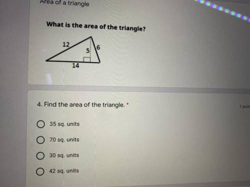 The answer choices are in the photo