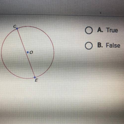 The Chord CE is a diameter of O