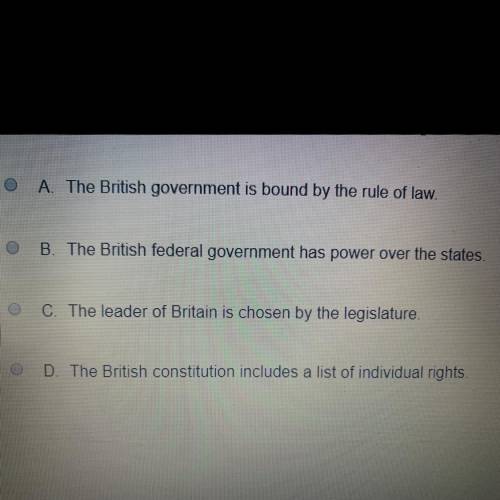 What is a major difference between the British and US governments?