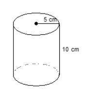 Find the volume of the cylinder. Use 3.14 for π. a. 100 cm³ b. 785 cm³ c. 157 cm³ d. 314 cm³