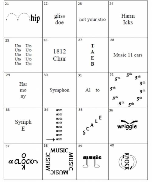 MUSIC THEORY PUZZLE (PART TWO) please answer all of them if possible :)
