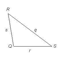 Which equation could be used to solve for the measure of side q in the picture shown below, given s