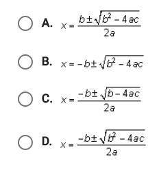 What is the general form of the quadratic formula?