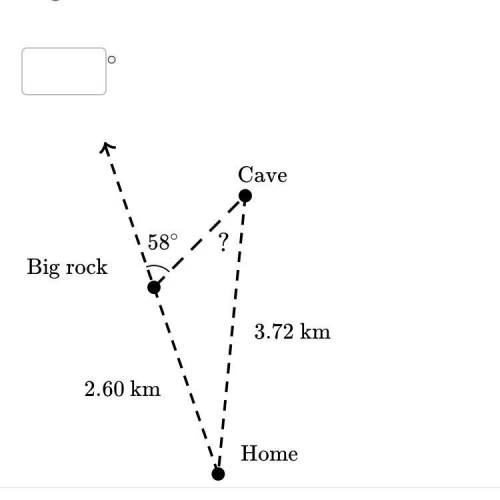 (25 points) Assumes that someone that the big rock how many degree to the left should turn before wa