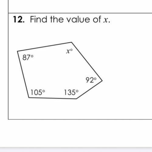 Find the value of x please