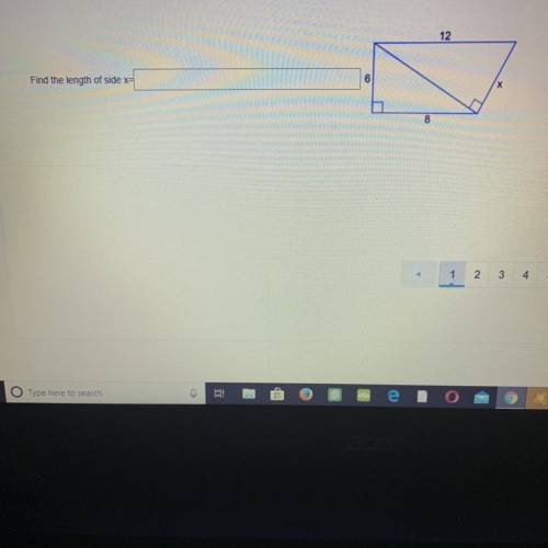 Find the length of side x=