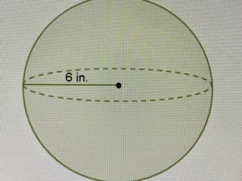 What is the volume of the sphere in terms of | -- 6 in.