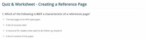 1. What should NOT be included in a References page?